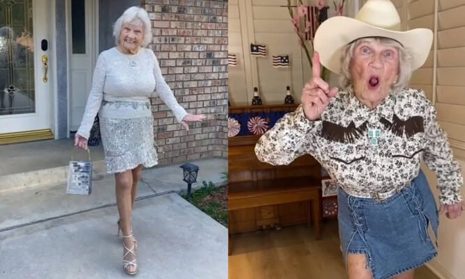 A 91-year-old star on TikTok dances and wears miniskirts for her followers.