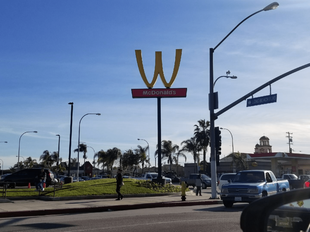 To create a unique impression, McDonald’s has flipped its golden arches around.