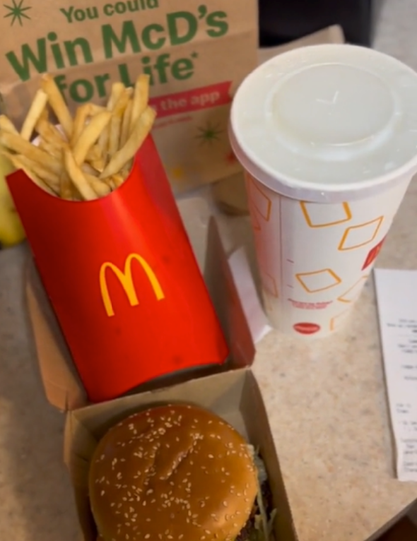 After sharing the receipt for his regular order, a customer criticises McDonald’s saying it is “no longer affordable.”