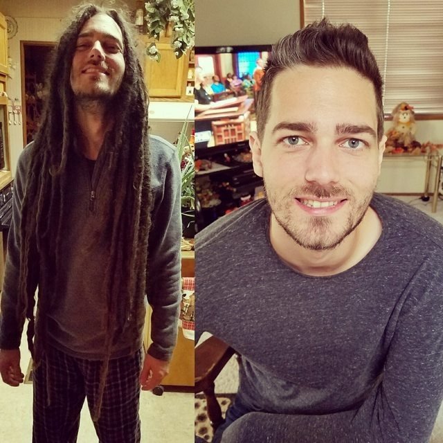 After wearing dreadlocks for over a decade, the guy got his hair cut and stormed the Internet with the final result