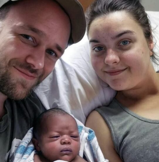 After a Black kid was born, a white woman went viral, but her husband is white.