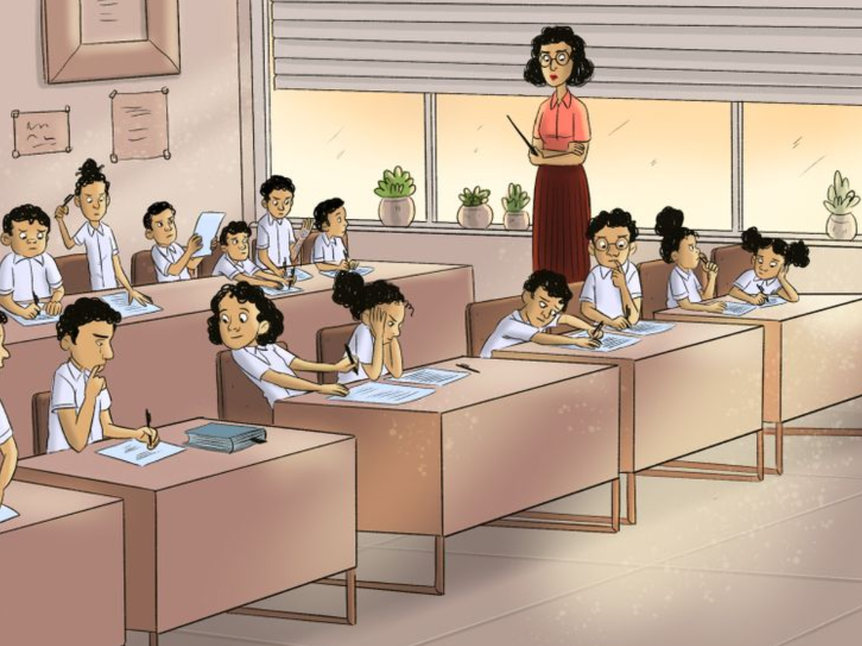 Identify the student who is cheating!