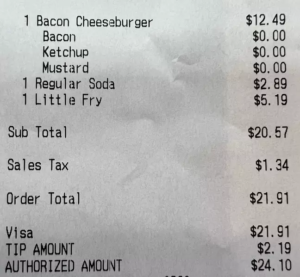 After learning how much a single meal costs at Five Guys, diners became enraged with the restaurant for its ‘out of control’ rates.