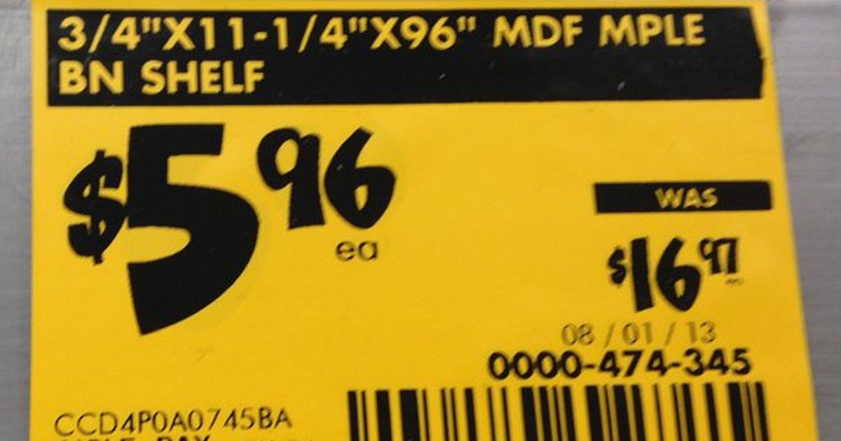 This Is What This Home Depot Item’s Price Tag Means