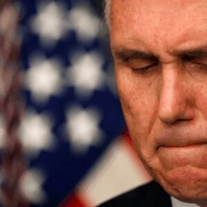 Mike Pence with tears in their eyes make the sad announcement.. Mike Pence with tears in their eyes make the sad announcement..