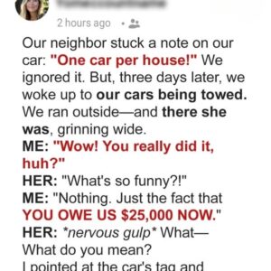 2/Our Meddling Neighbor Got Our Cars Towed from Our Own Driveway—She Paid a Great Price in Return 2/Our Meddling Neighbor Got Our Cars Towed from Our Own Driveway—She Paid a Great Price in Return