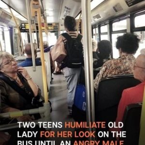 Two Teenagers Mock Poor Old Lady on the Bus until Voice of Homeless Man Interrupts Them Two Teenagers Mock Poor Old Lady on the Bus until Voice of Homeless Man Interrupts Them