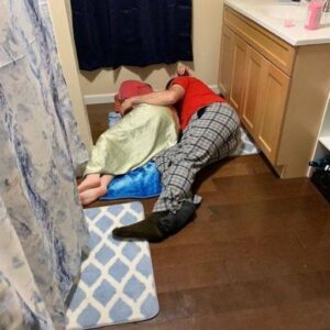 SHE WAS TOO SICK TO SLEEP ALONE, SO I LAID ON THE BATHROOM FLOOR WITH HER SHE WAS TOO SICK TO SLEEP ALONE, SO I LAID ON THE BATHROOM FLOOR WITH HER