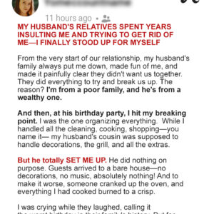 My Husband’s Relatives Spent Years Insulting Me and Trying to Get Rid of Me… My Husband’s Relatives Spent Years Insulting Me and Trying to Get Rid of Me…