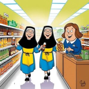 TWO NUNS WERE SHOPPING AT A 7-11 STORE TWO NUNS WERE SHOPPING AT A 7-11 STORE